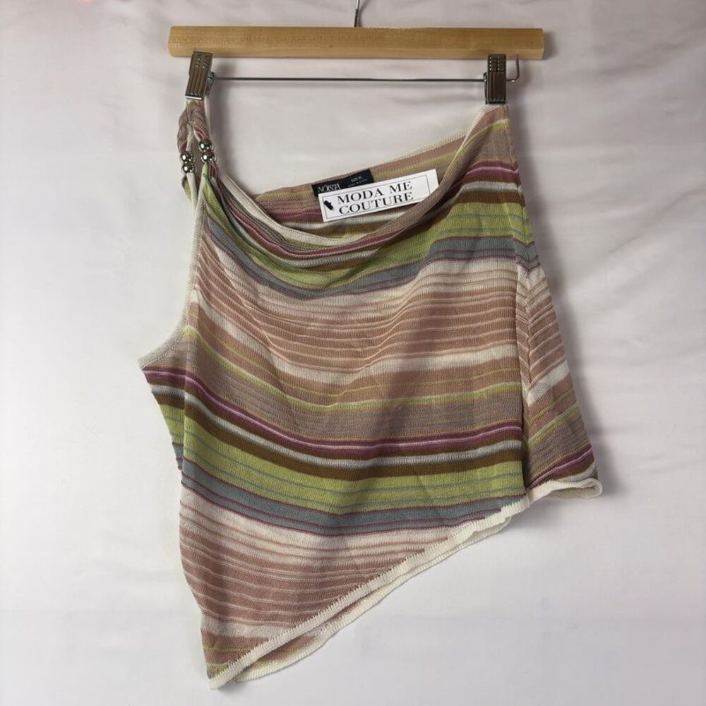 MODA ME COUTURE Multicolor Casual Asymmetric One-Shoulder Women's Knit Top